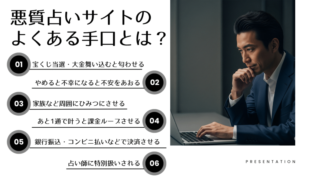 占い詐欺手口