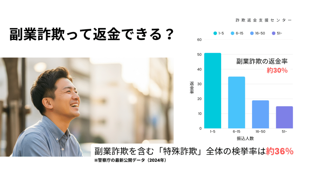 副業詐欺返金率