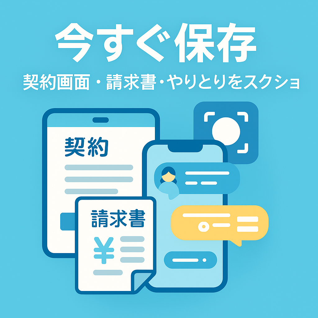 証拠はスクショ