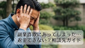 副業詐欺の返金方法を解説するアイキャッチ